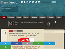 Tablet Screenshot of dealsdango.com